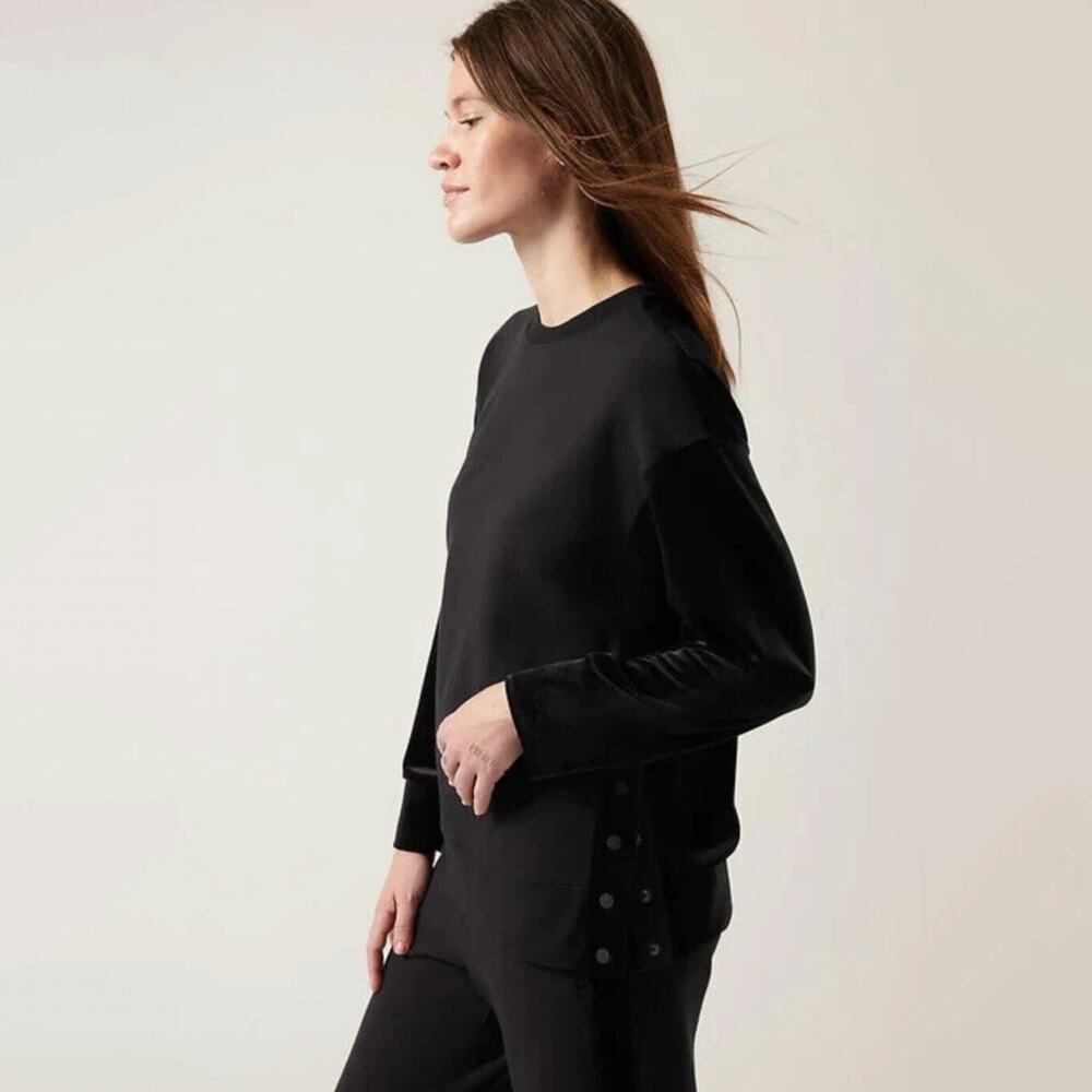 Athleta Retroplush Velvet Sweatshirt Sz M